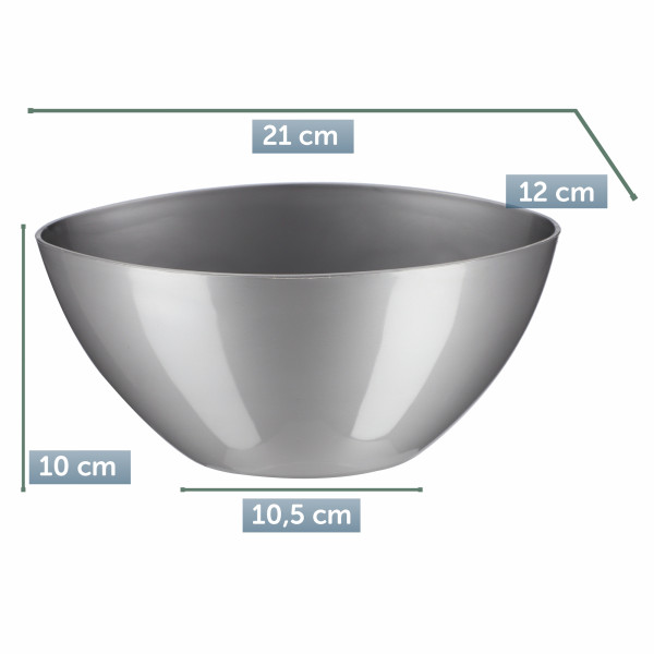 Doniczka Osłonka Donica Połysk Kolory Srebro 21 cm