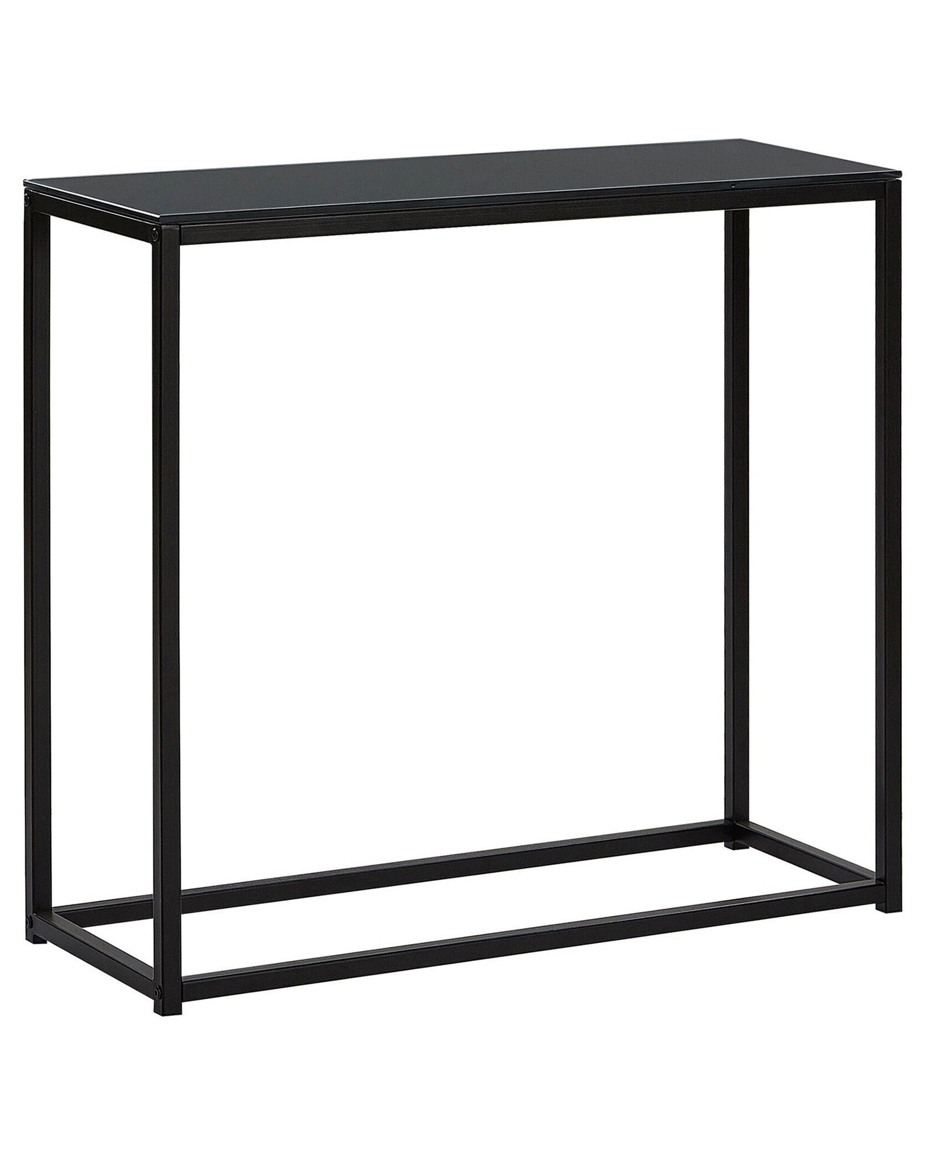 Console Table DELANO Tempered Glass Black