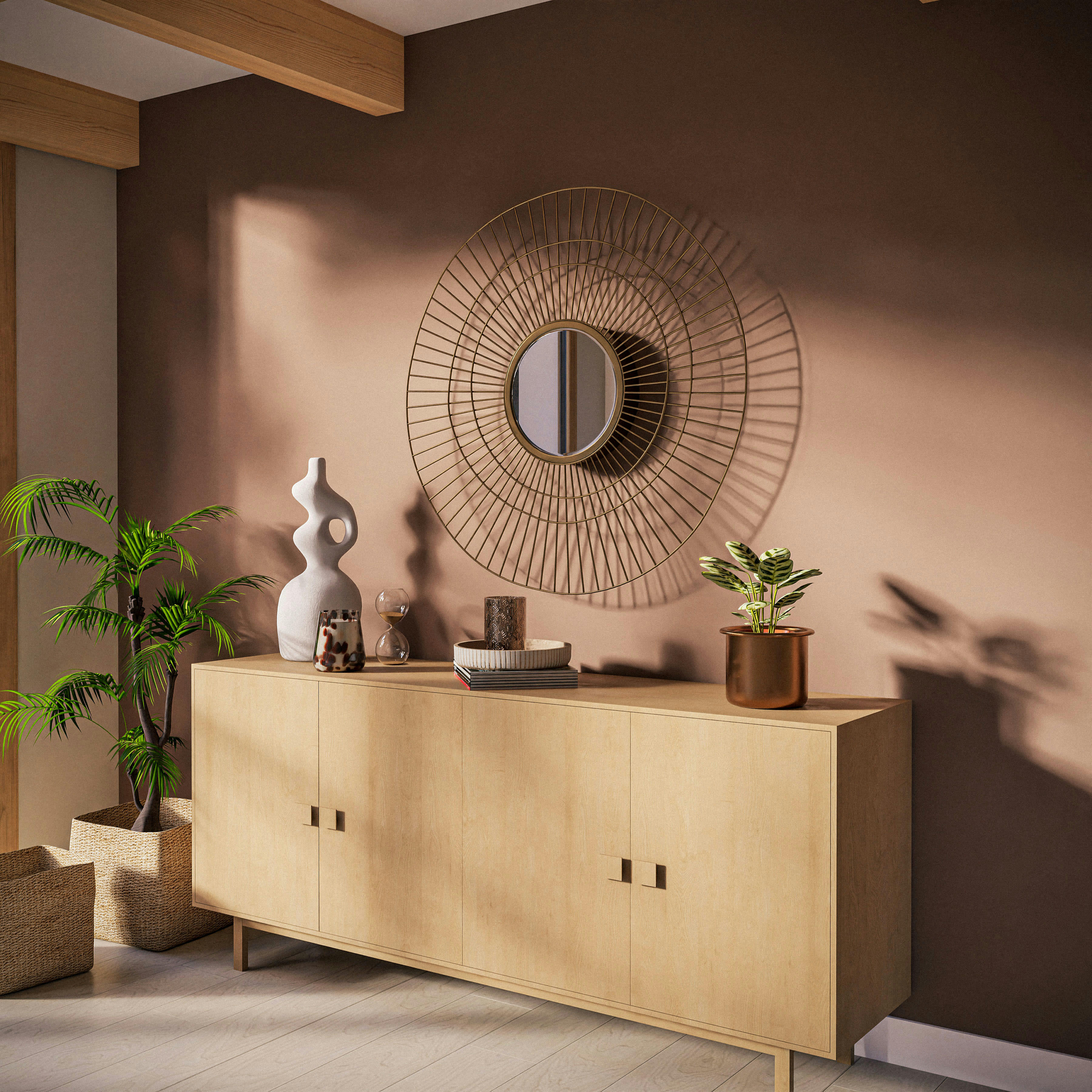 BLACK LEO - Bougie parfumée en verre noir, blanc et doré 1100g