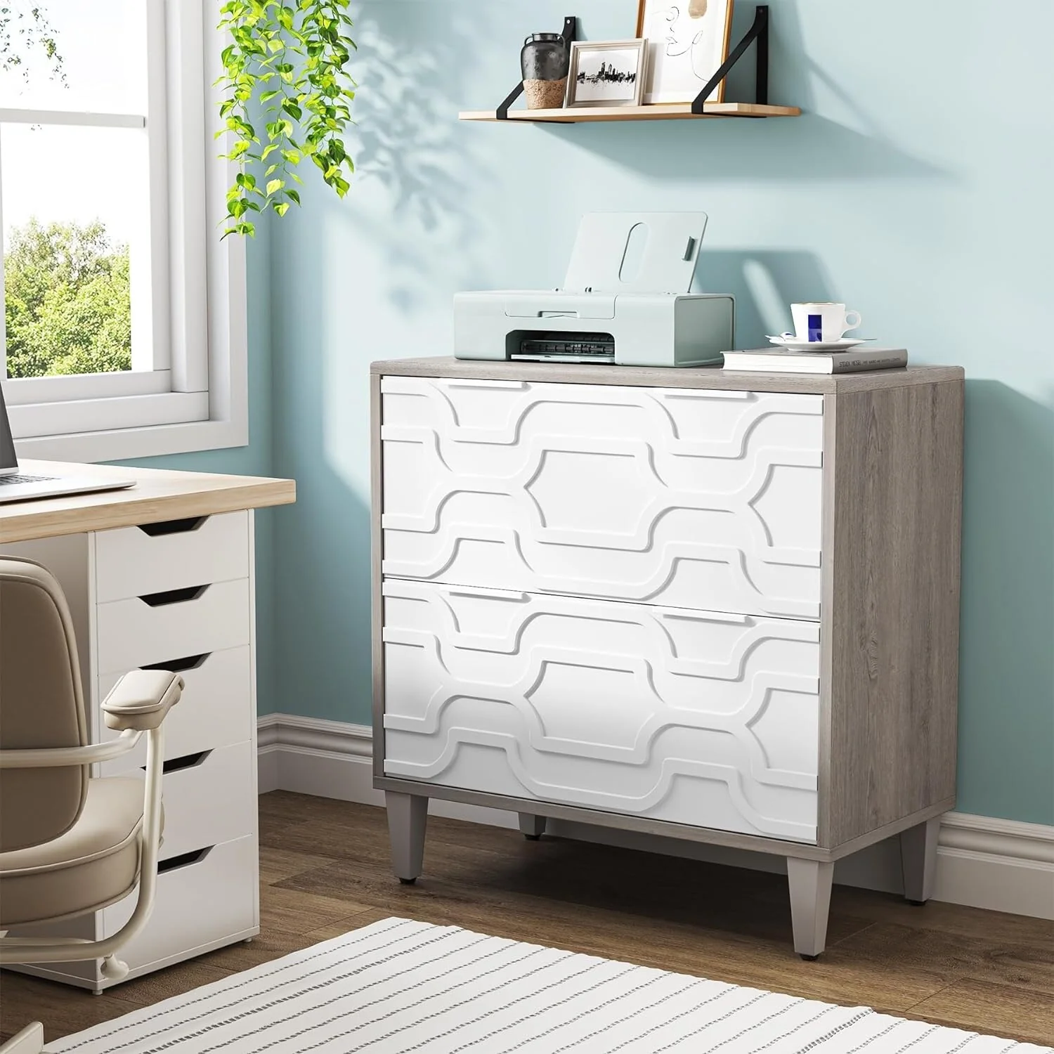 2-Drawer Lateral File Cabinet, Filing Cabinet for Home Office