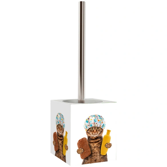 Bad-Accessoire-Set »Shower Cat«, Braun, Rechteckig