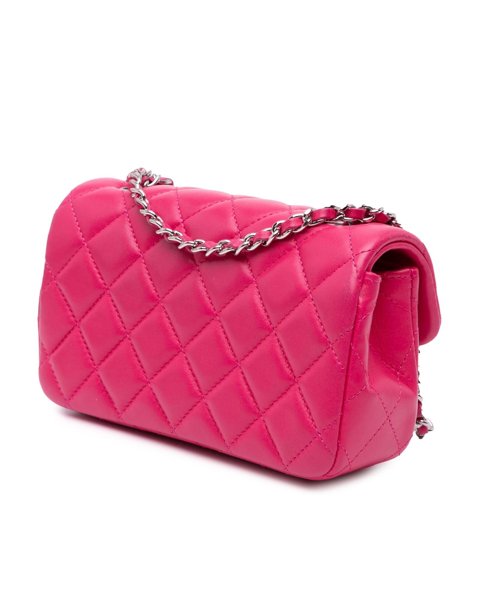 Chanel Preloved Mini Flap Classic Quilted Bag Wo - Pink Crossbody Bags