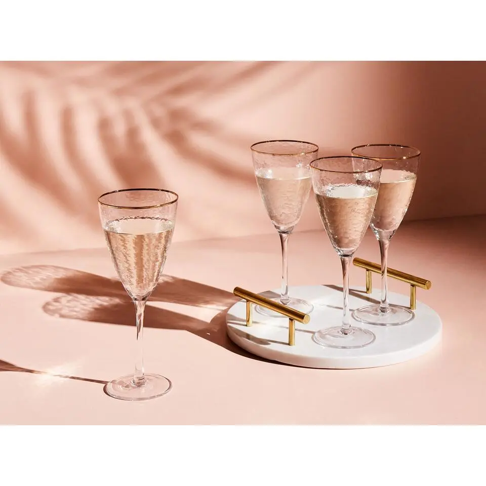 TOPAZ - Wijnglas set van 4 - Goud - Glas