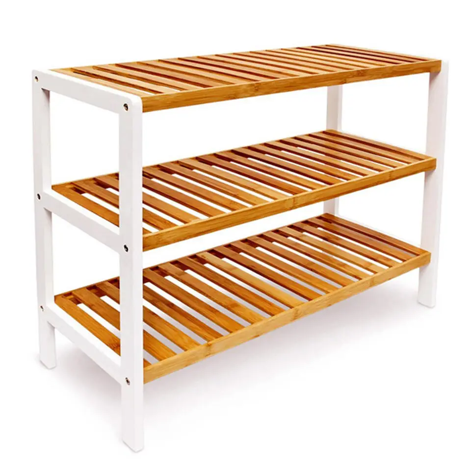 Bamboe schoenenrek 3 laags