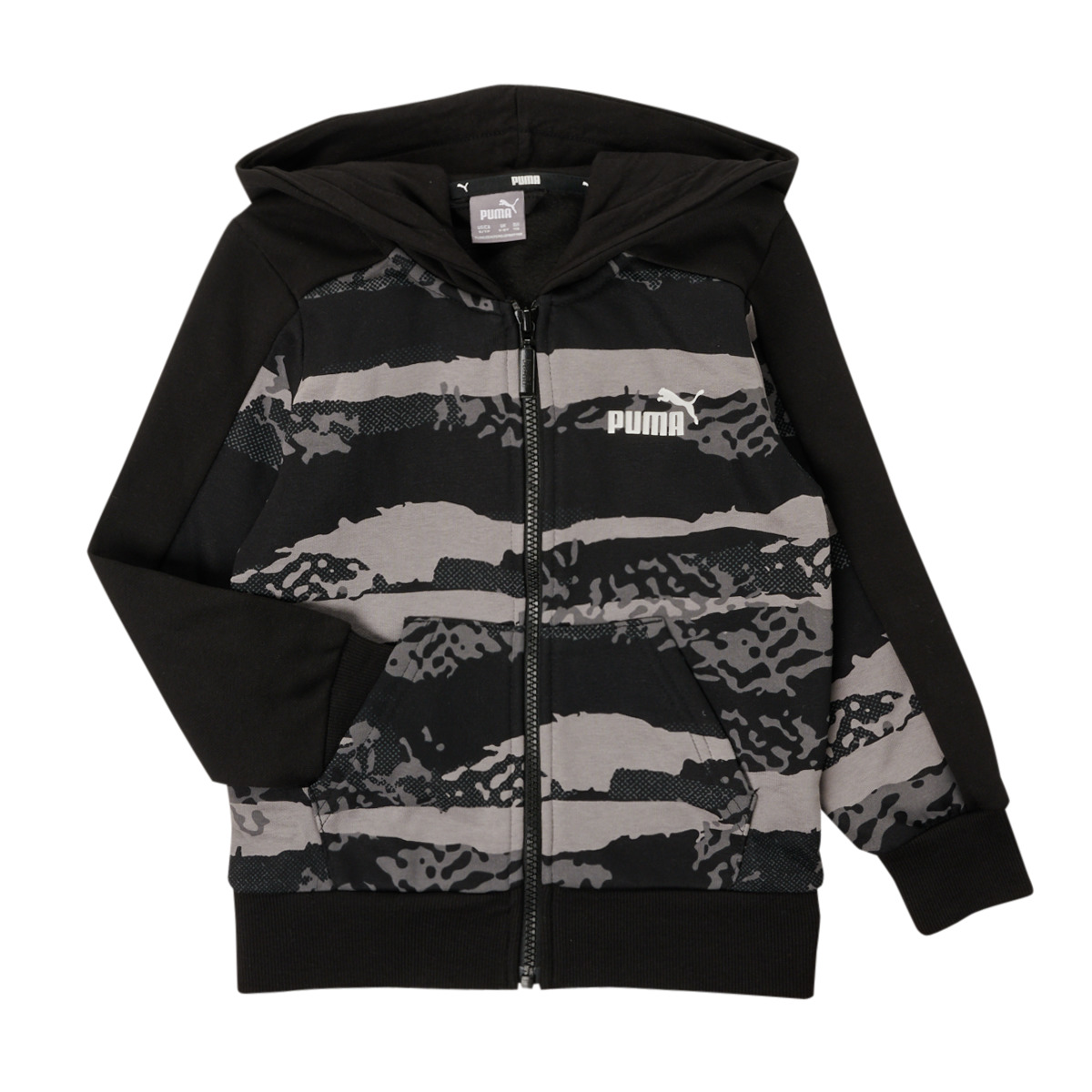 Puma - ALPHA FULL ZIP HOODIE - Black / Grey