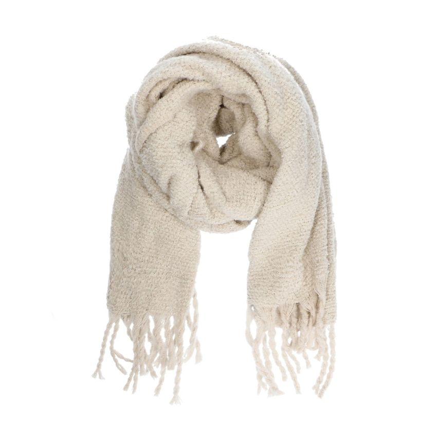Manfield Beige zachte teddy sjaal