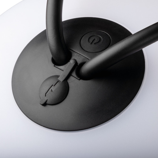 Lampa ogrodowa STONO MILK USB 23 LED biało-czarna LED 1x1W 30lm IP54 Kanlux