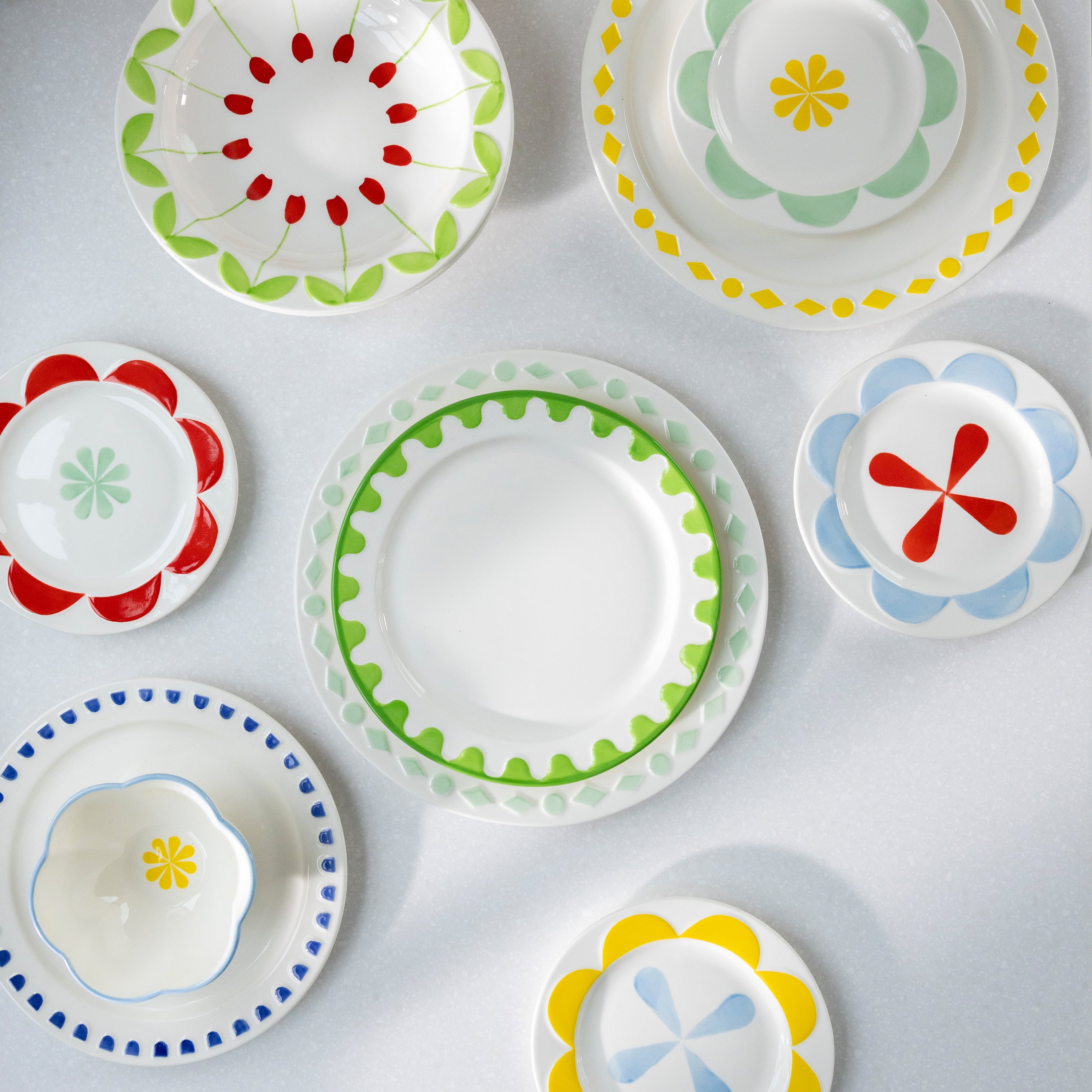 &k amsterdam Folk Kommen Ø 22,5 cm - Blauw - Set van 2