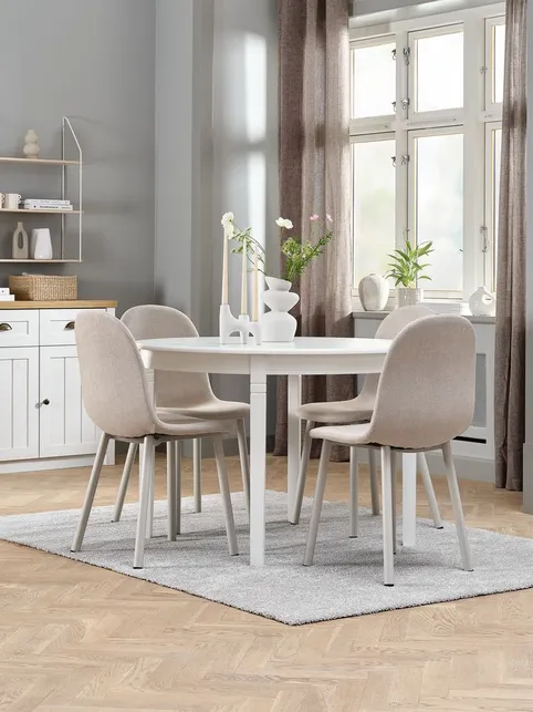 Spisebordsstol EJSTRUP beige stof
