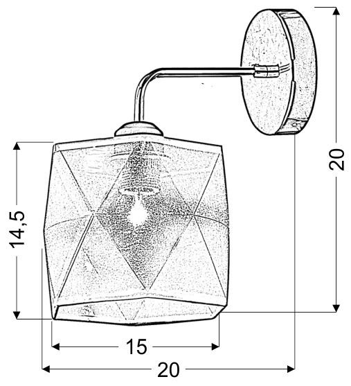 Lampa kinkiet NOSJA 1x40w e27 chrom