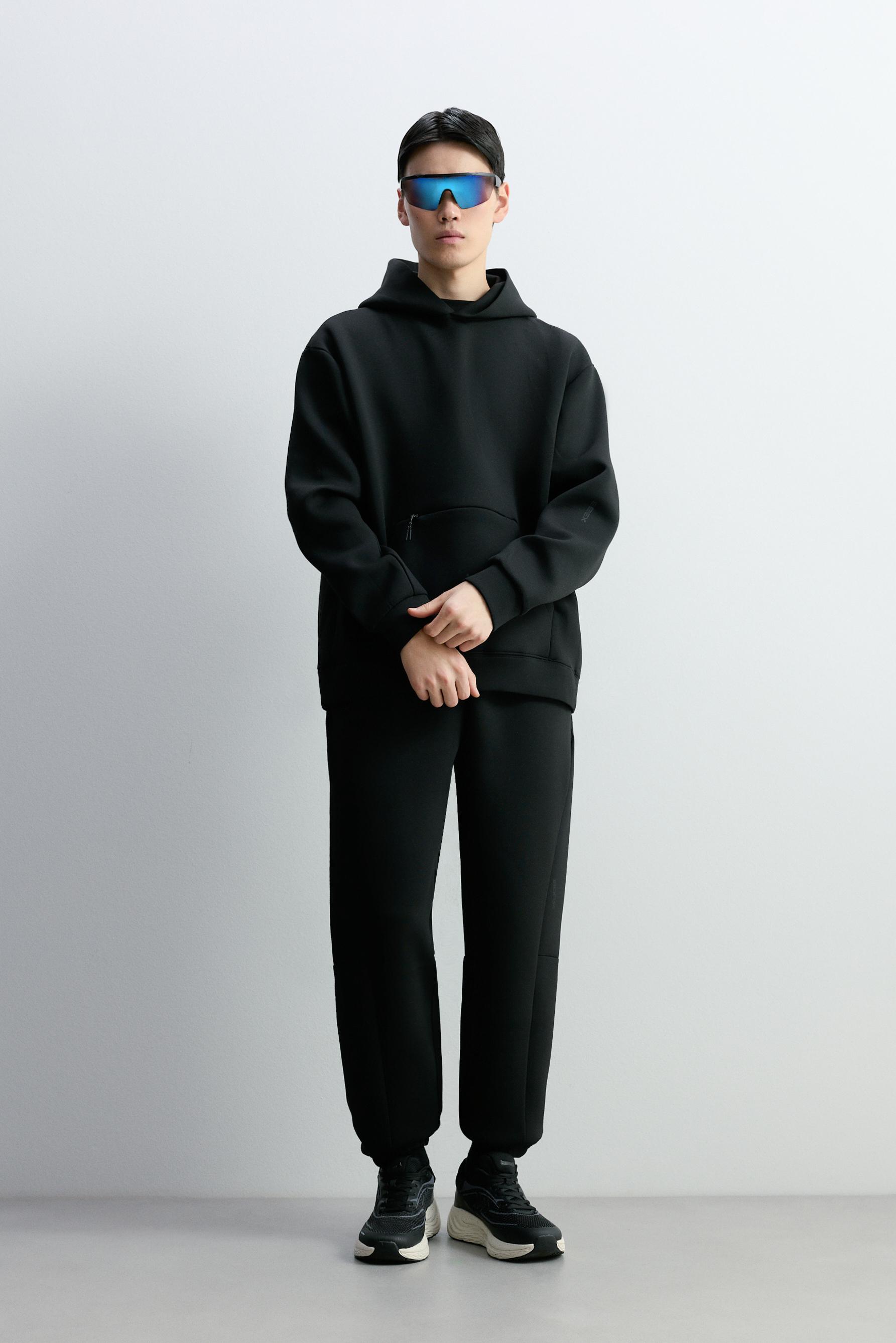 Sudadera capucha efecto neopreno X-365