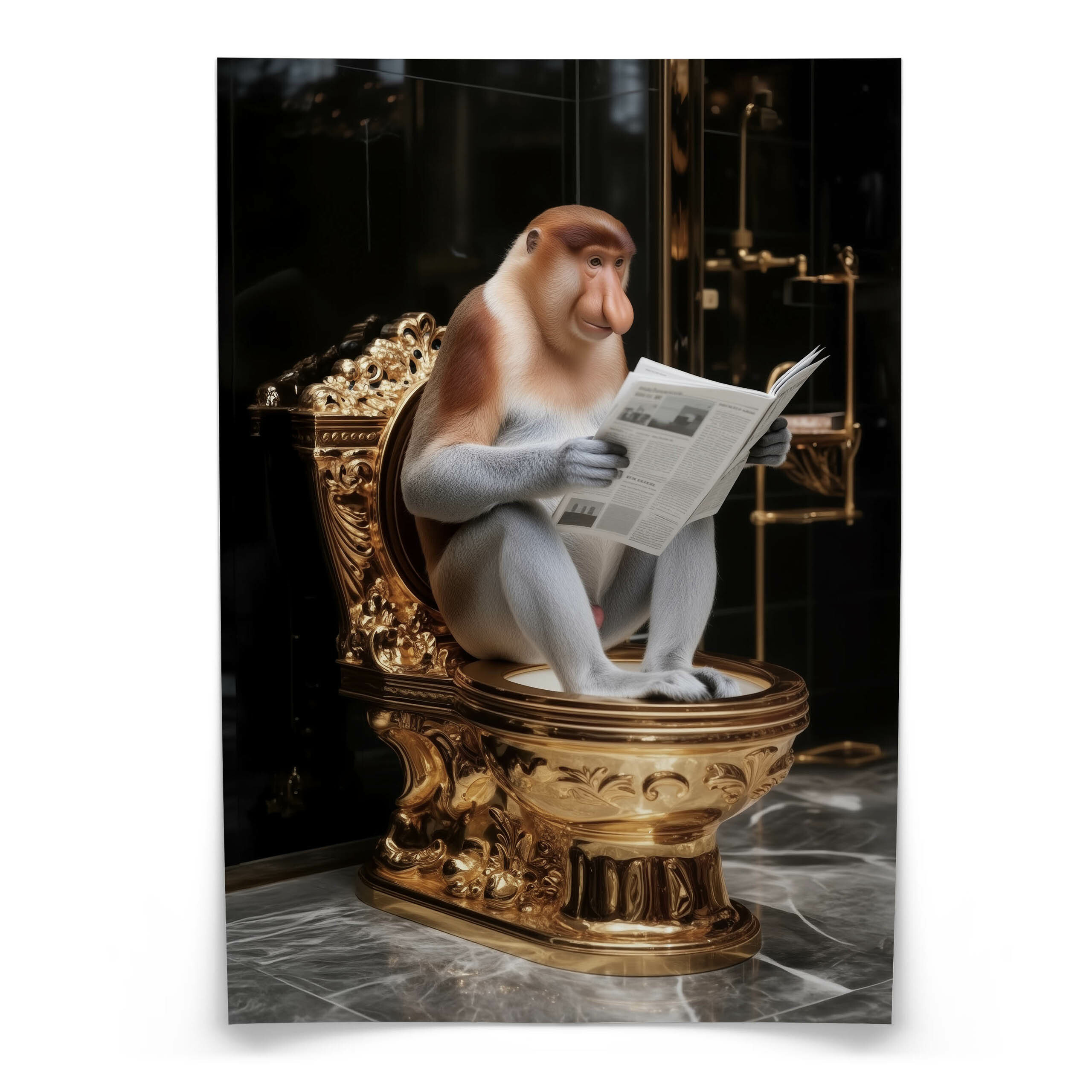 Plakat Nosacz z gazetą 20x30cm