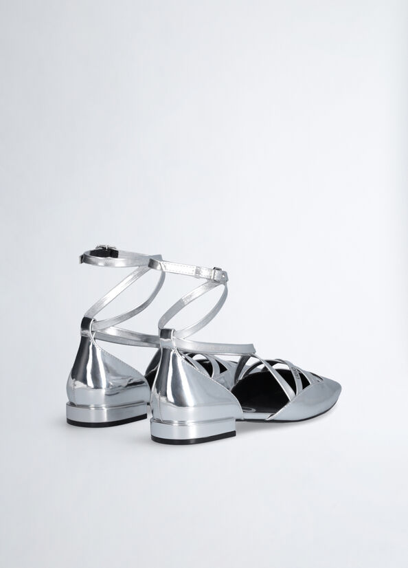 Ballerine a specchio con cinturino