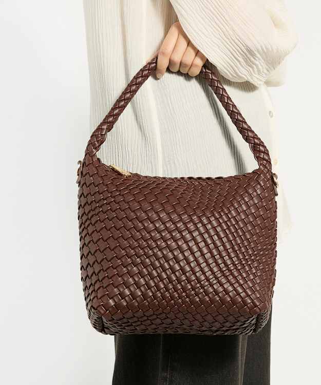 Deliberate M Chocolate - Woven Shoulder Bag