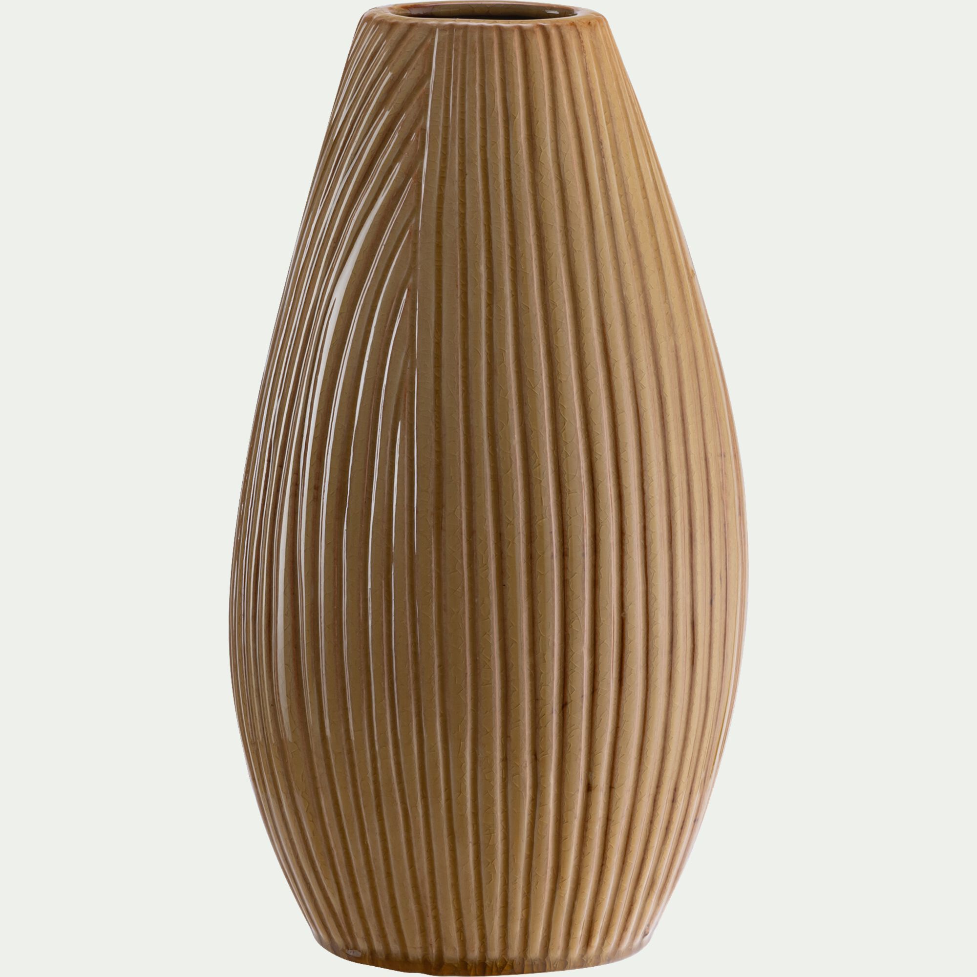 LYAS - Vase classique en faïence H37cm - beige