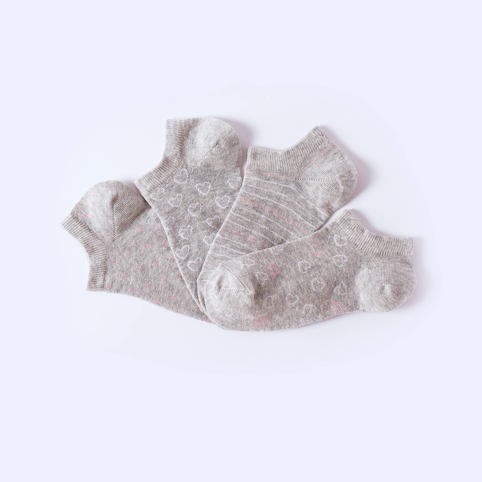 Chaussettes basses motifs assortis - lot de 4 paires