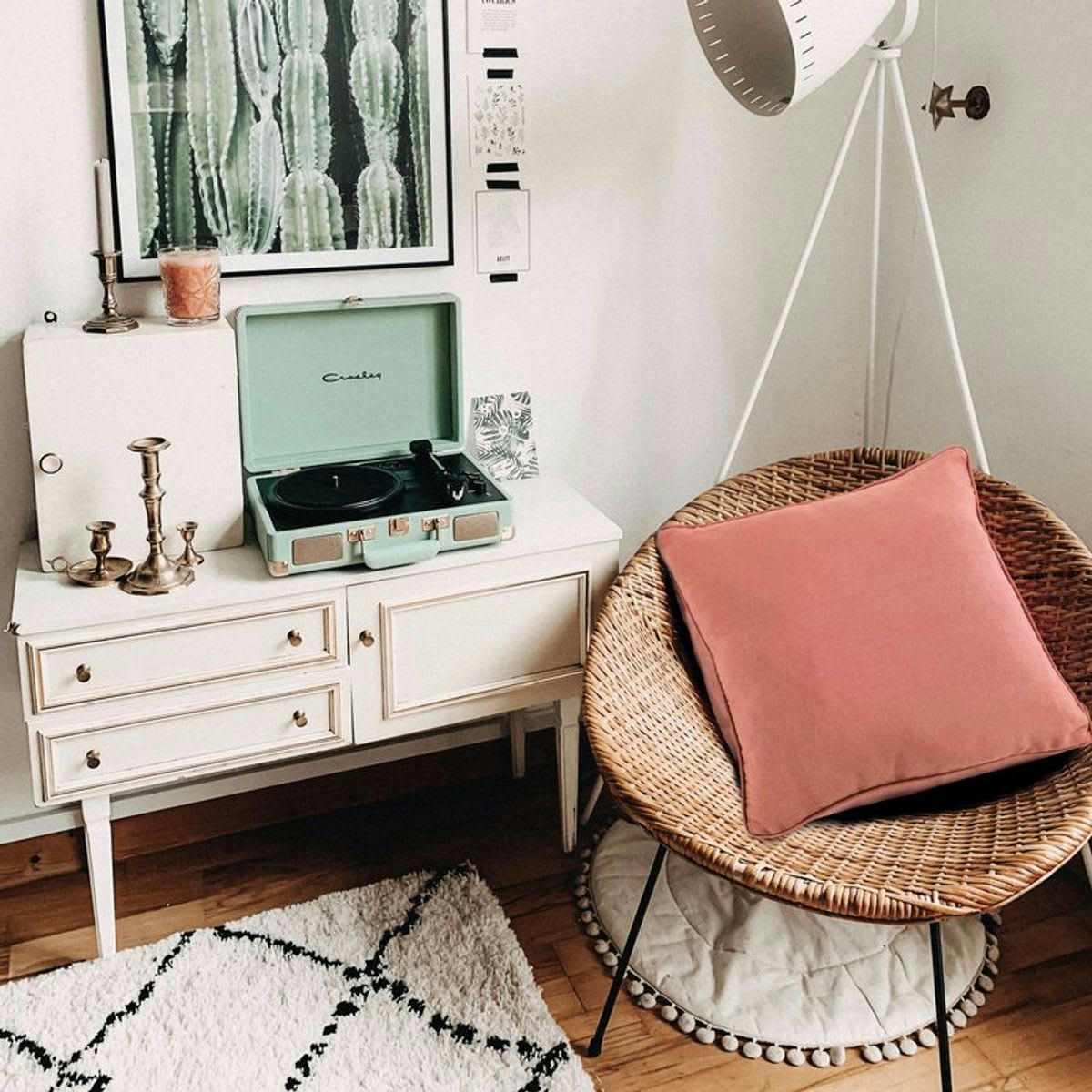 COTTON - Coussin de sol en polycoton terra cotta 70x70