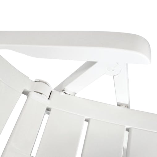 NNEVL Reclining Garden Chairs 2 pcs Plastic White