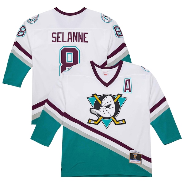 Teemu Selanne Anaheim Ducks 1996-97 Power Play Jersey - White/Purple