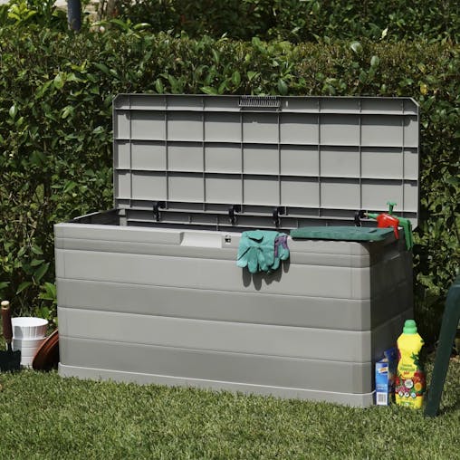 NNEVL Garden Storage Box Grey 117x45x56 cm