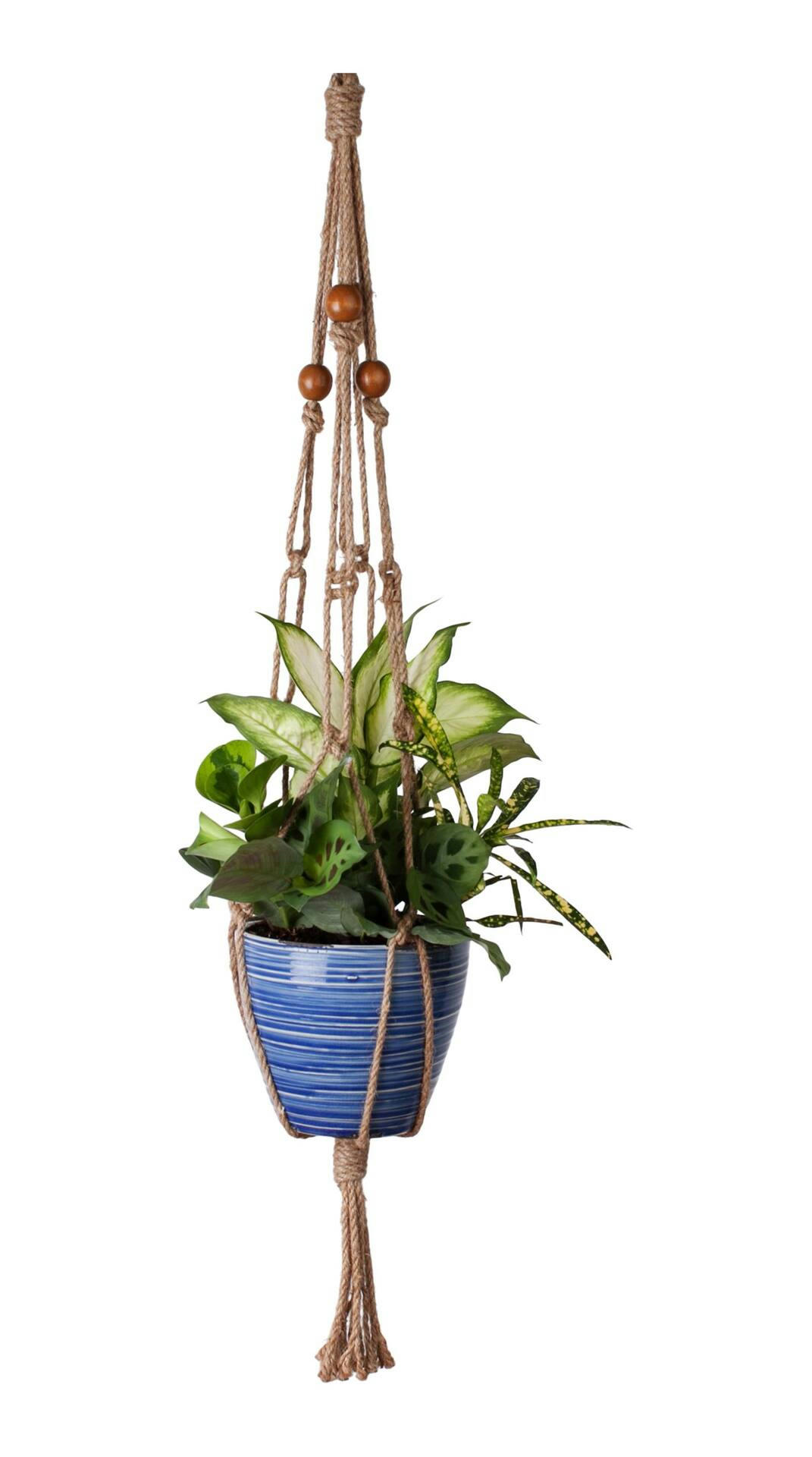 Jute Plant Hanger, Natural, 30-in