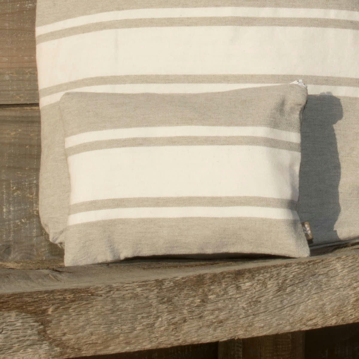 ST TROPEZ - Pochette de plage coton  18x24 gris perle