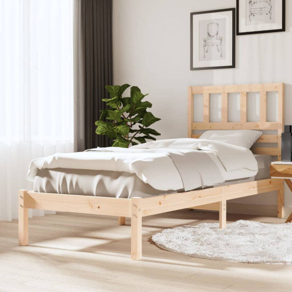 Łóżko Drewniane Rama Łóżka Sofa Brązowe Do Sypialni Pokoju 90x190 cm