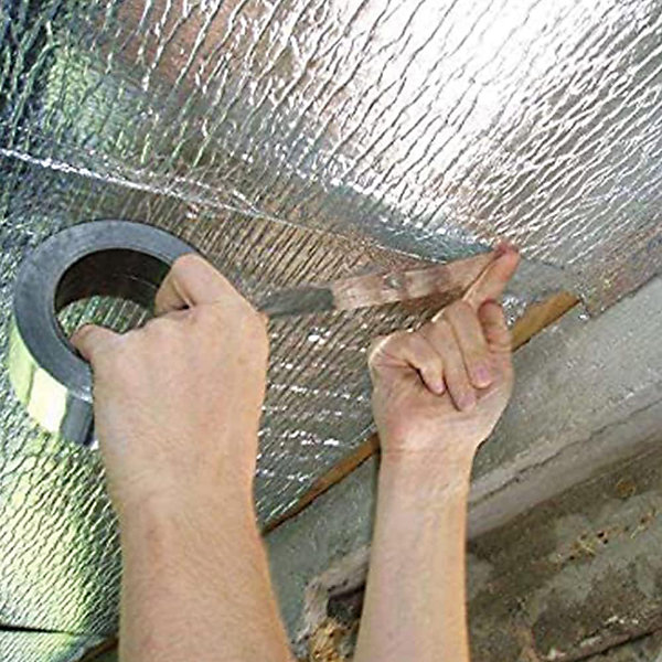 Isolation Thermique 100% Aluminium avec Mousse (AU MÈTRE) Largeur 1,20m   Ruban Aluminium. Pour maisons, portails, radiateurs,