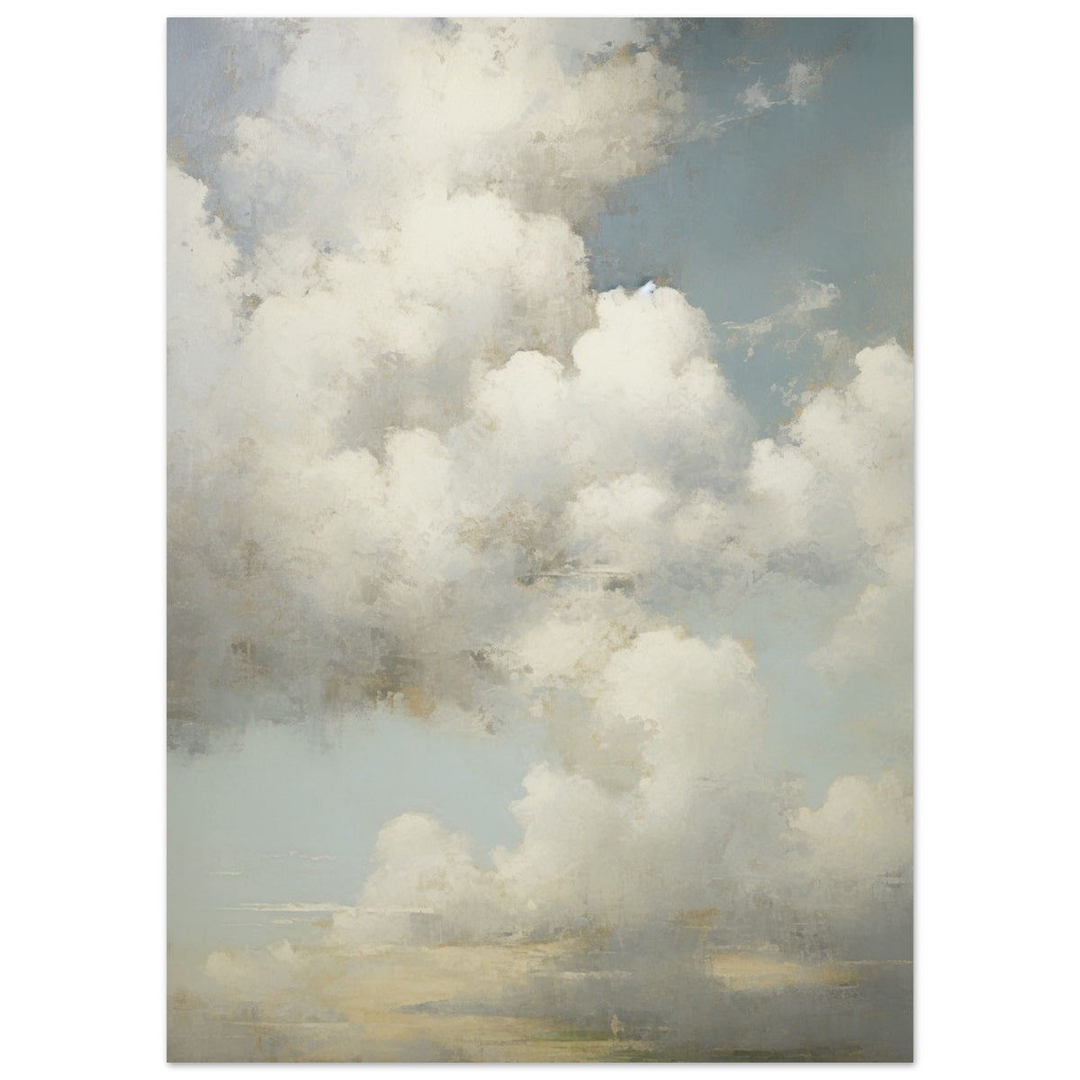 Artfulprints Poster The clouds  - 50x70 cm - Wit