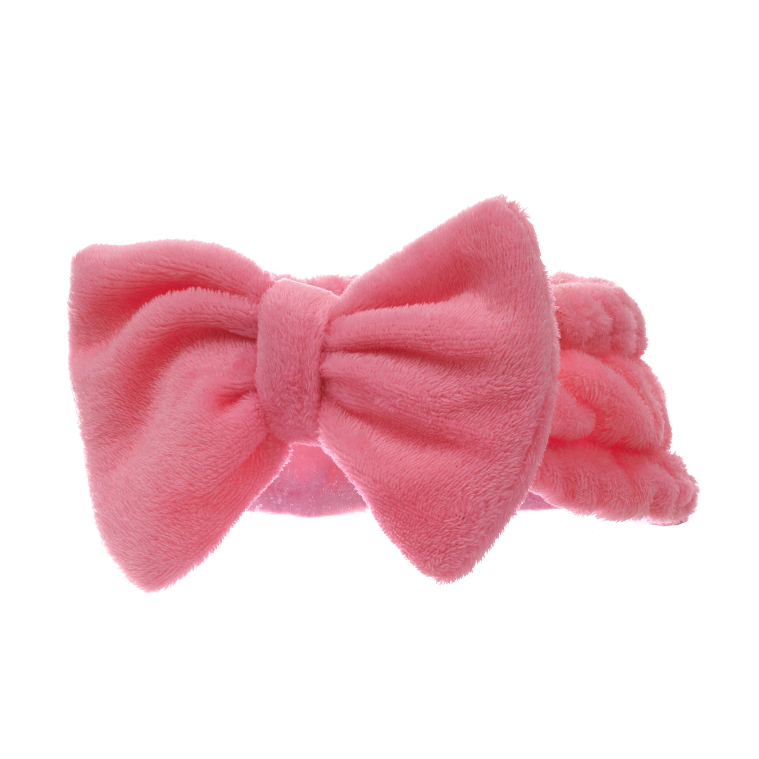 Danielle Creations Pink Bow Spa Headband Infused With Rose Oil