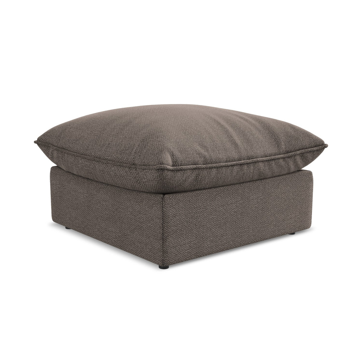 LaMiaSofa Poef Ravenna - bouclé - chocolade - 75x75x45