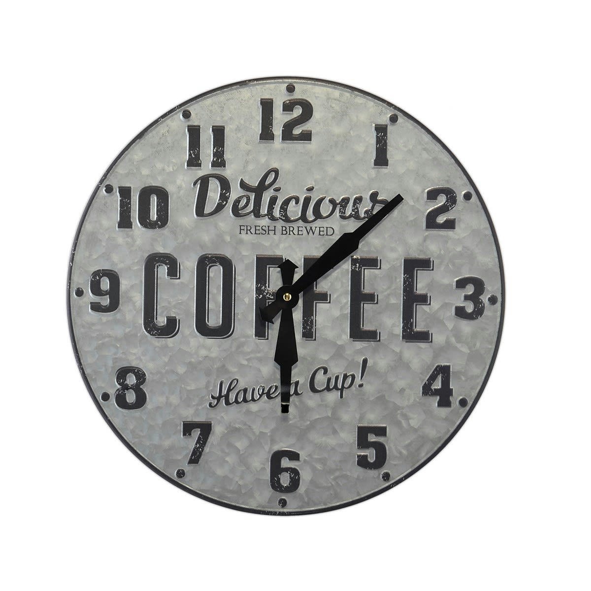 HORLOGE MURALE METAL ZINC - Horloge murale métal et zinc 40x6x40cm