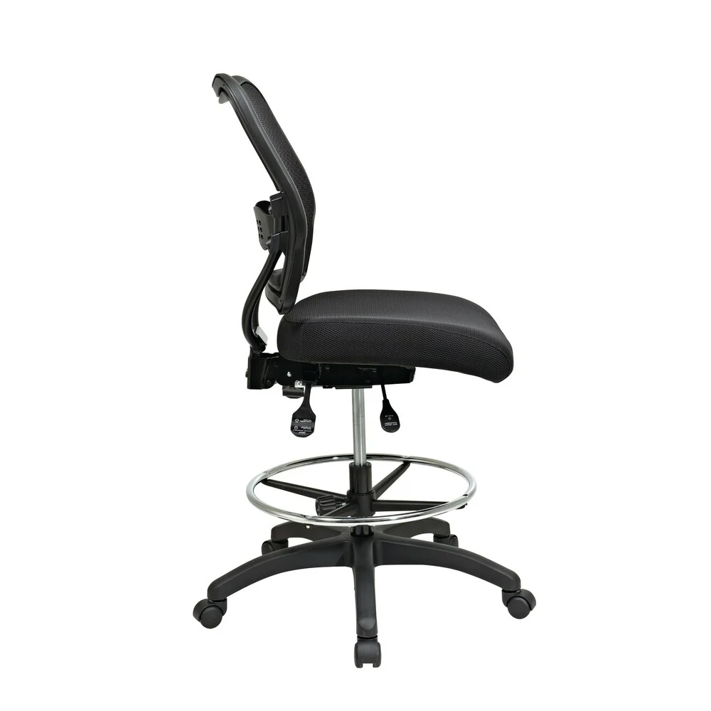 Deluxe Ergonomic MeshBack Drafting Chair with Mesh Seat