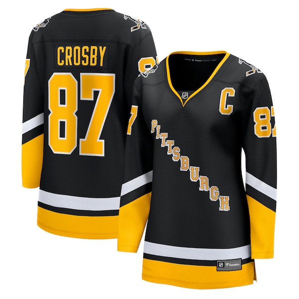 Sidney Crosby Pittsburgh Penguins  Women's 2021/22 Alternate Premier Breakaway Player Jersey - Black