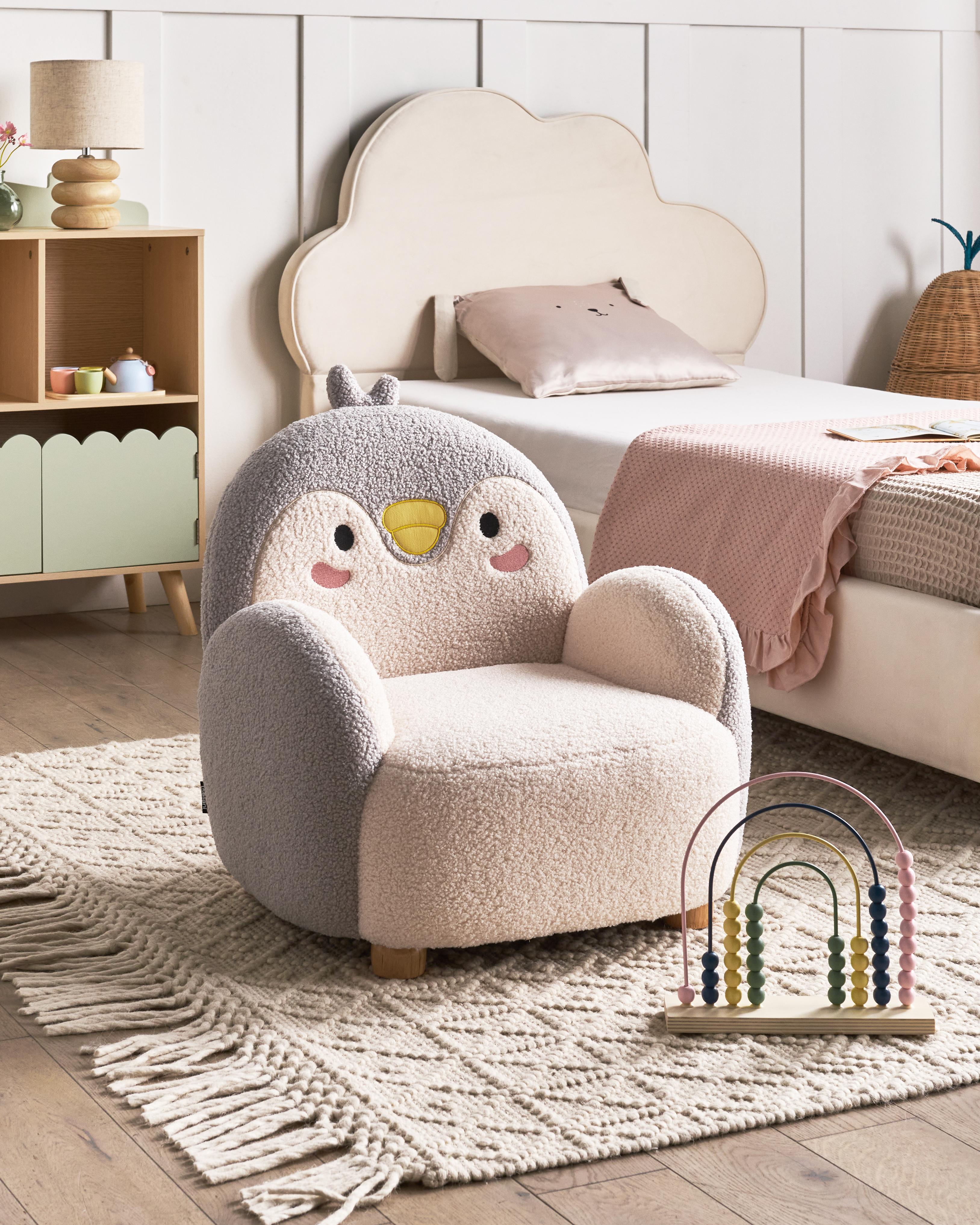 Kids Armchair Penguin FYN Boucle Grey