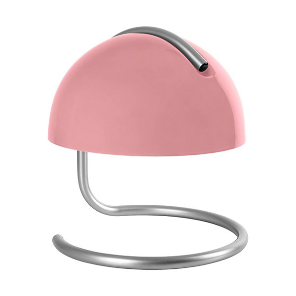 Lampe de table 'BURANO' rose, hauteur environ 25 cm, D: 23,5 cm, en métal chromé et verre rose, E27.