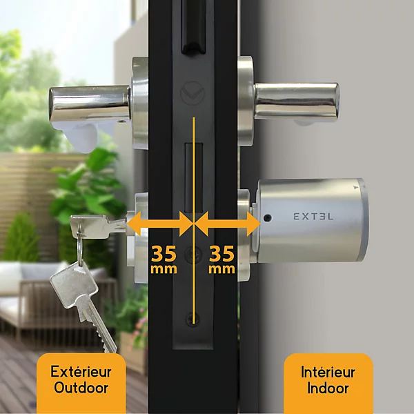Cylindre 35/35 pour serrure connectée Extel Lock - Extel - 720108