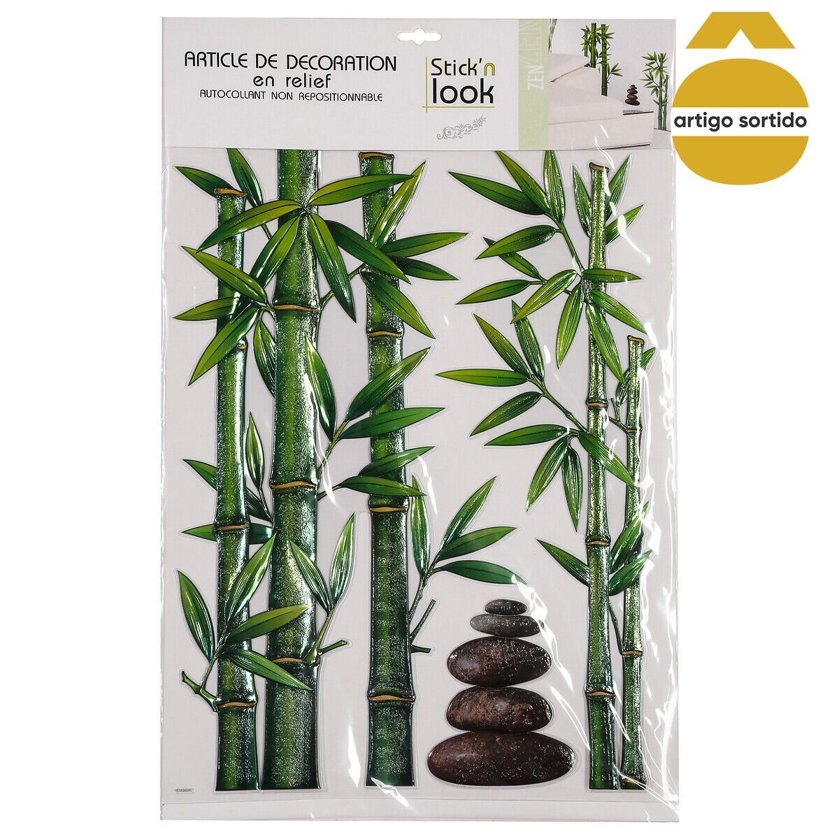 Sticker com imagem bambu 50x38cm
