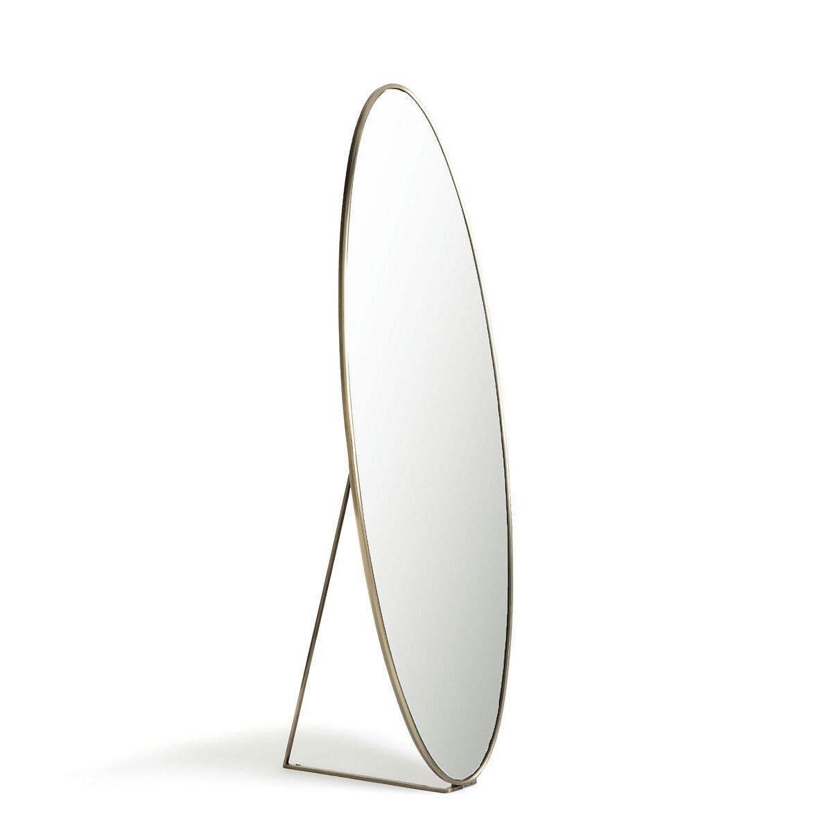 Miroir sur pied ovale métal, H170cm, Koban