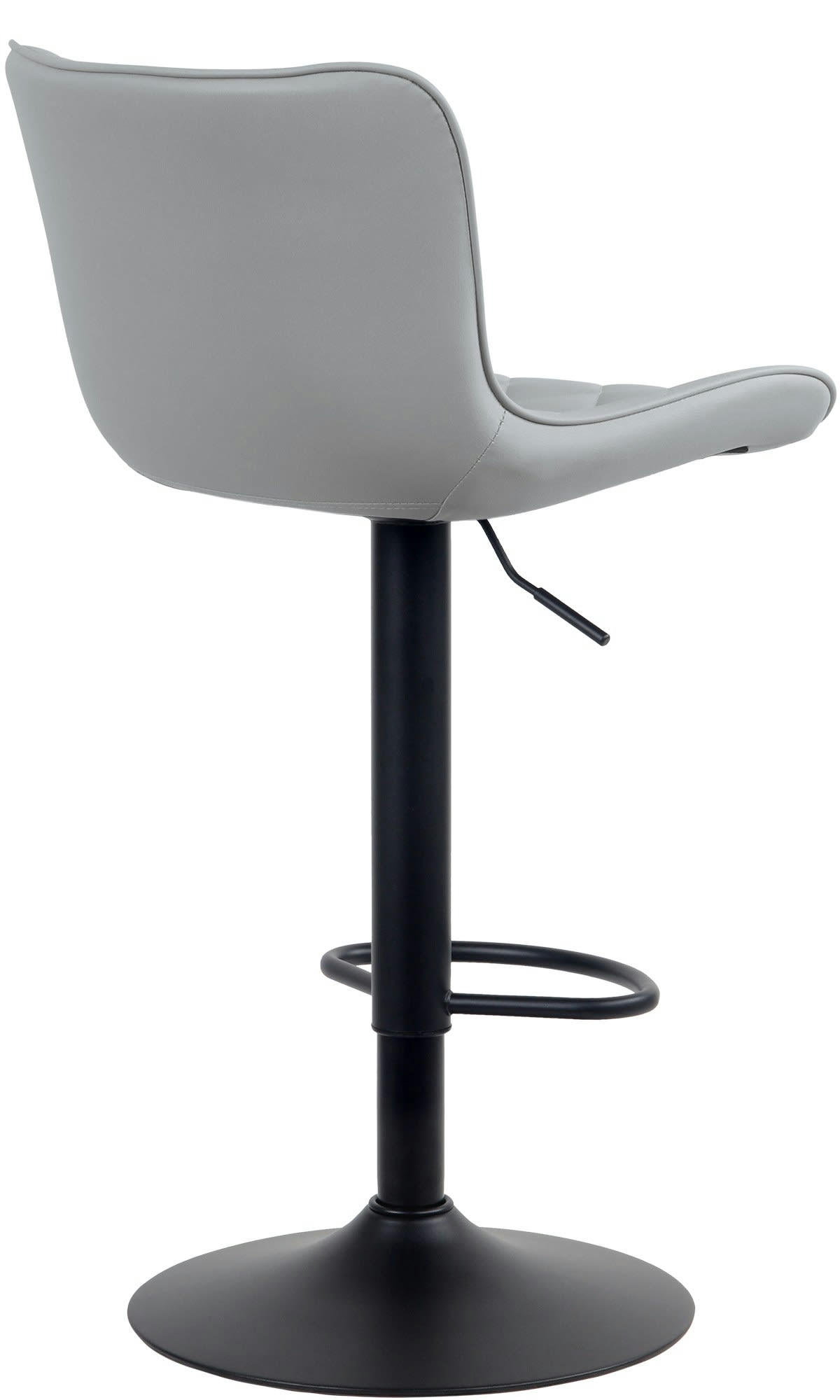 EMMA - Tabouret de bar ajustable pivotant similicuir Gris