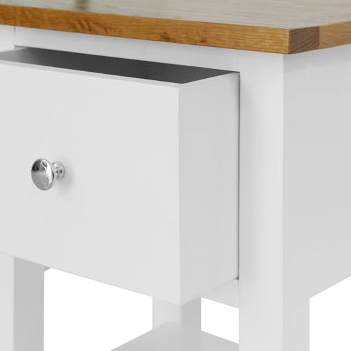 NNEVL Nightstand 36x30x47 cm Solid Oak Wood