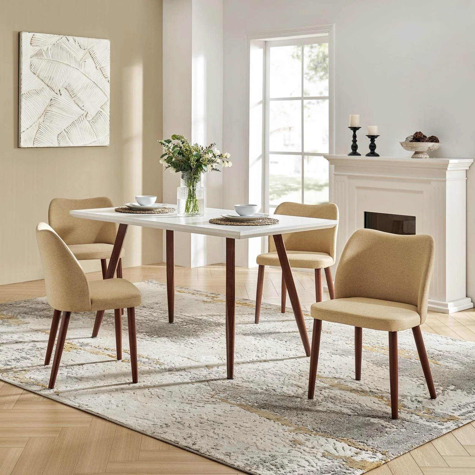 Melisa Solid Wood Dining Chair Set of 4 by HULALA HOME
