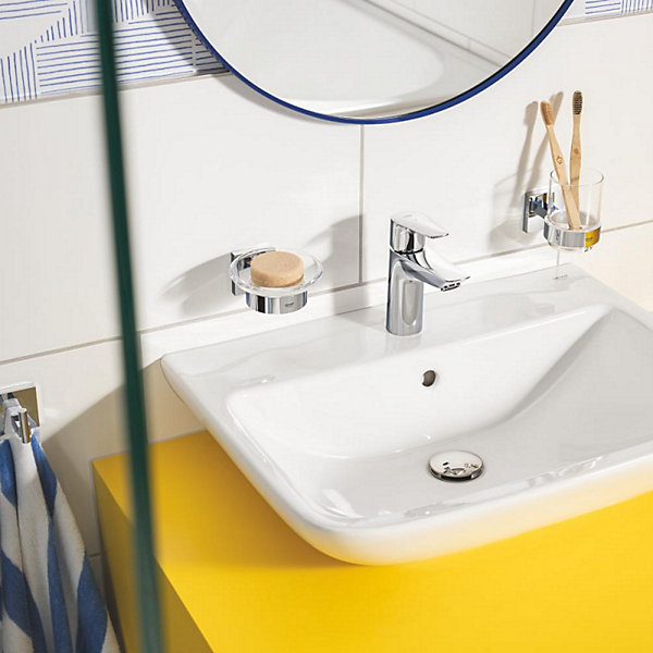 Mitigeur lavabo GROHE Quickfix Start 2021 avec vidage Push-Open chromé   microfibre