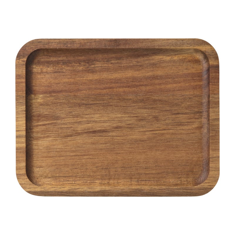 tray acacia klein - bruin - 14x18x1.5 cm