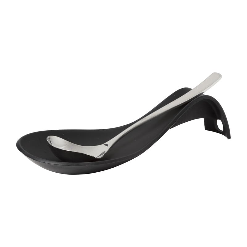 Lepelhouder siliconen - zwart