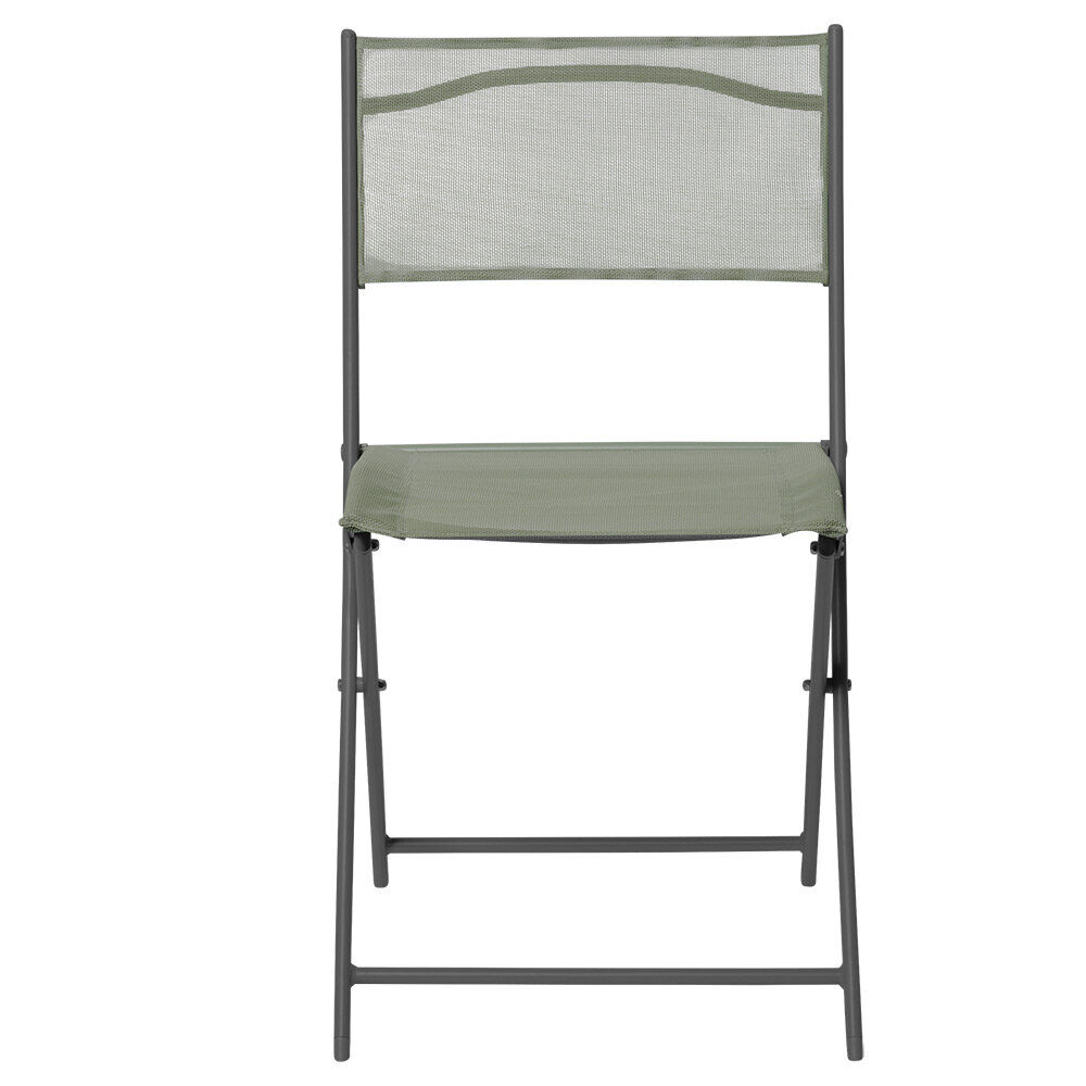 Chaise de jardin pliante London métal textilène vert 45x50xH81cm