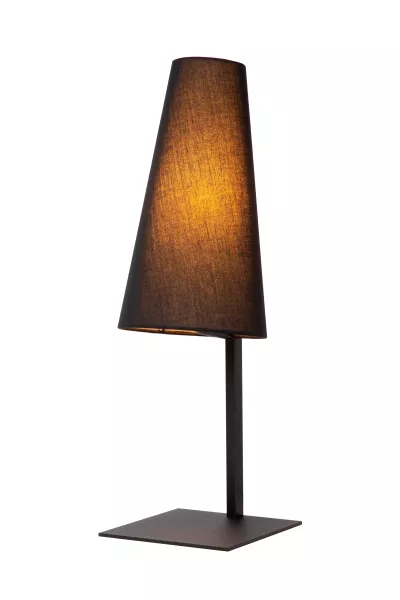 Lampa stołowa z abażurem czarna Gregory 1xE27x60W wys:56cm Lucide