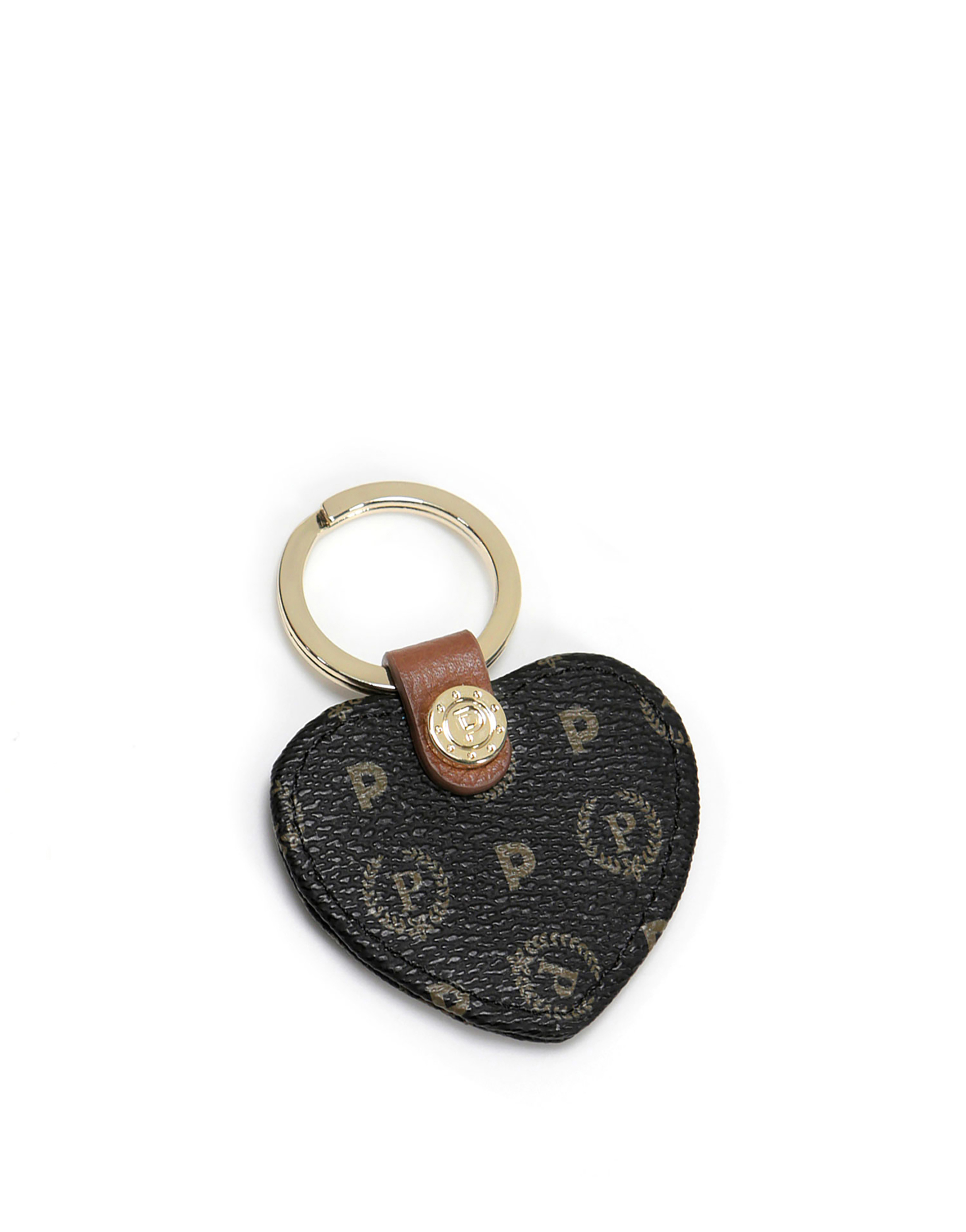 Portachiavi Cuore Heritage Logo Classic Nero/marrone