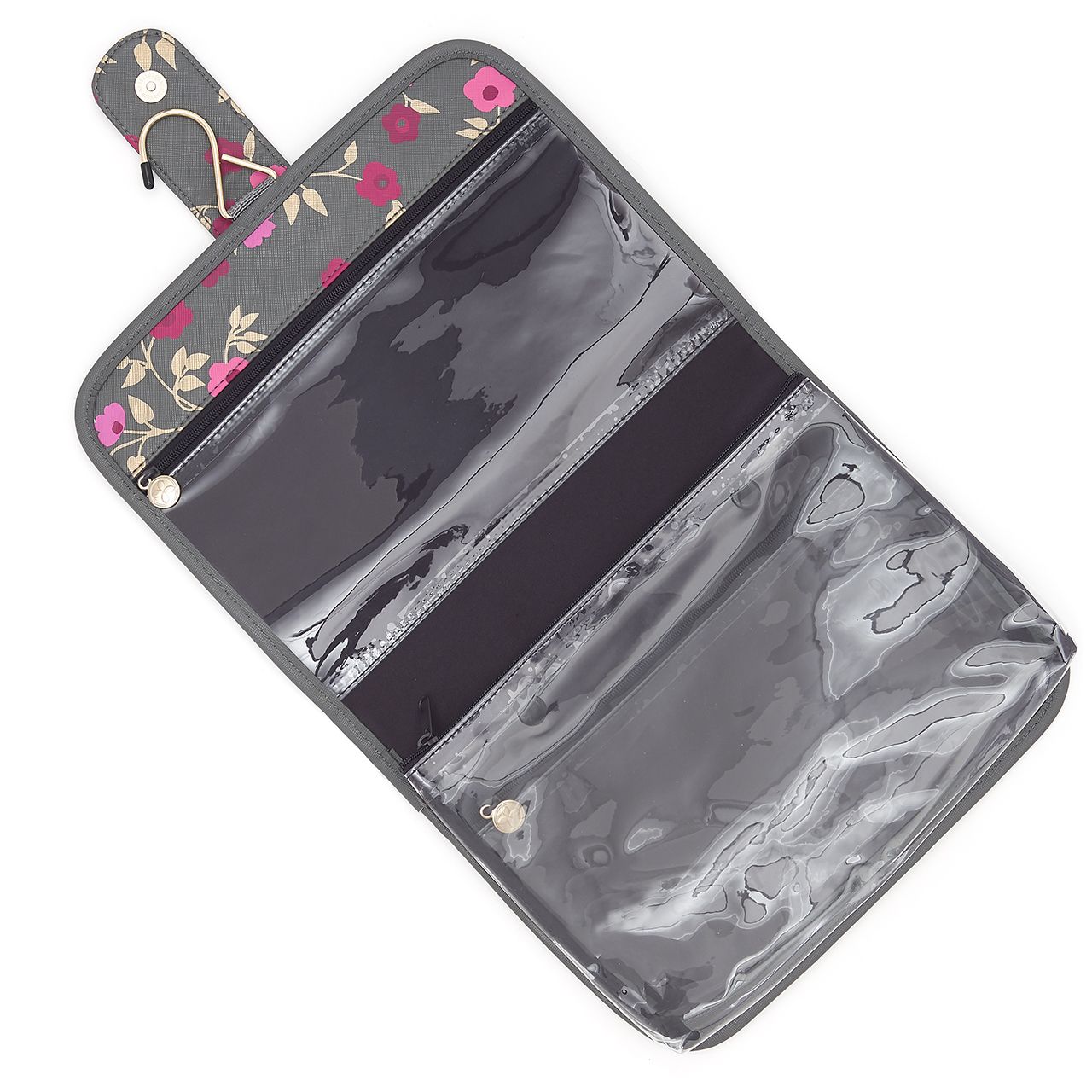 Victoria Green Kate Hanging Beauty Bag in Blossom Charcoal