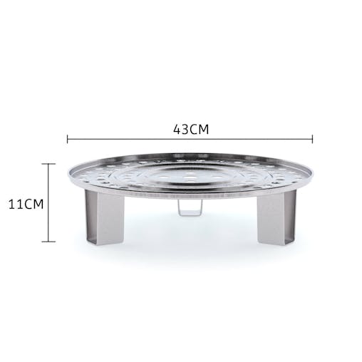 SOGA 2X Stainless Steel Steamer Insert Stock Pot Steaming Rack 43cm